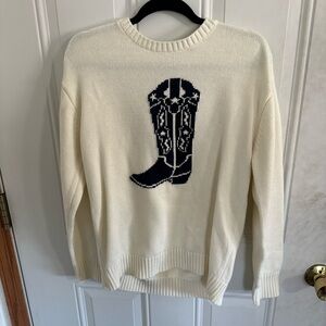 Mighty Fine Cream Knit Crewneck Sweater